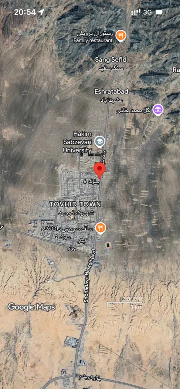 زمین دونبش بلوک ۶ توحید شهر سند تکبرگ ششدانگ|فروش زمین و ملک کلنگی|سبزوار, توحیدشهر|دیوار