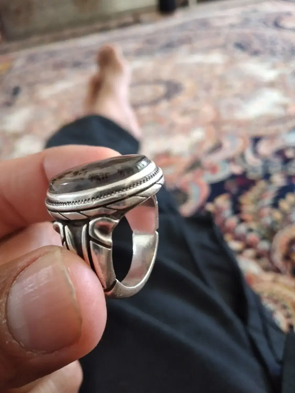 انگشتر نقره شجر  با رکاب خوب|جواهرات|ایوان, |دیوار