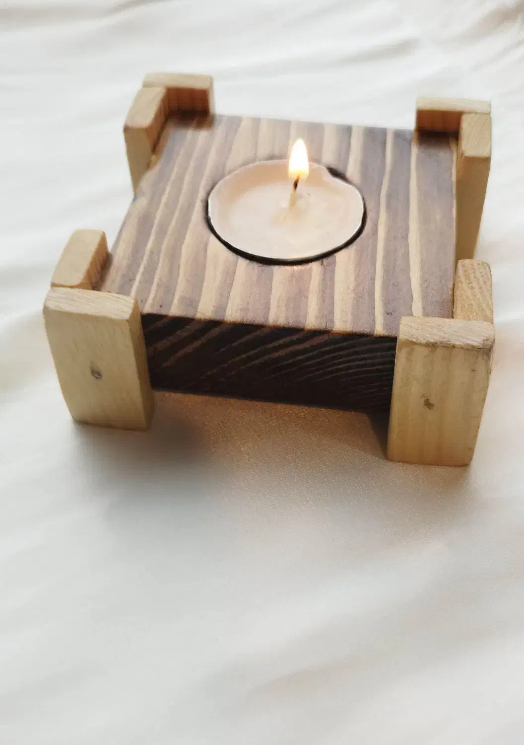 جا شمعی دکوری چوبی|صنایع دستی و سایر لوازم تزئینی|لنگرود, |دیوار