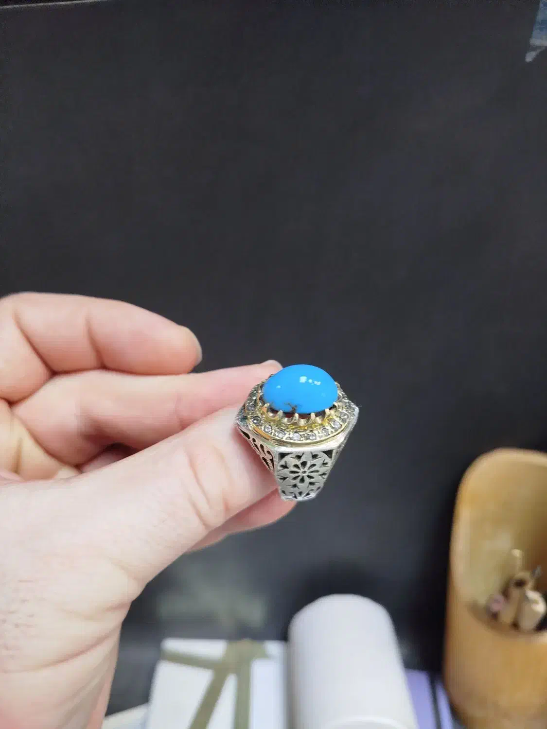 فروش انگشتر فیروزه اصل نیشابور|جواهرات|گلبهار, شهر جدید گلبهار|دیوار