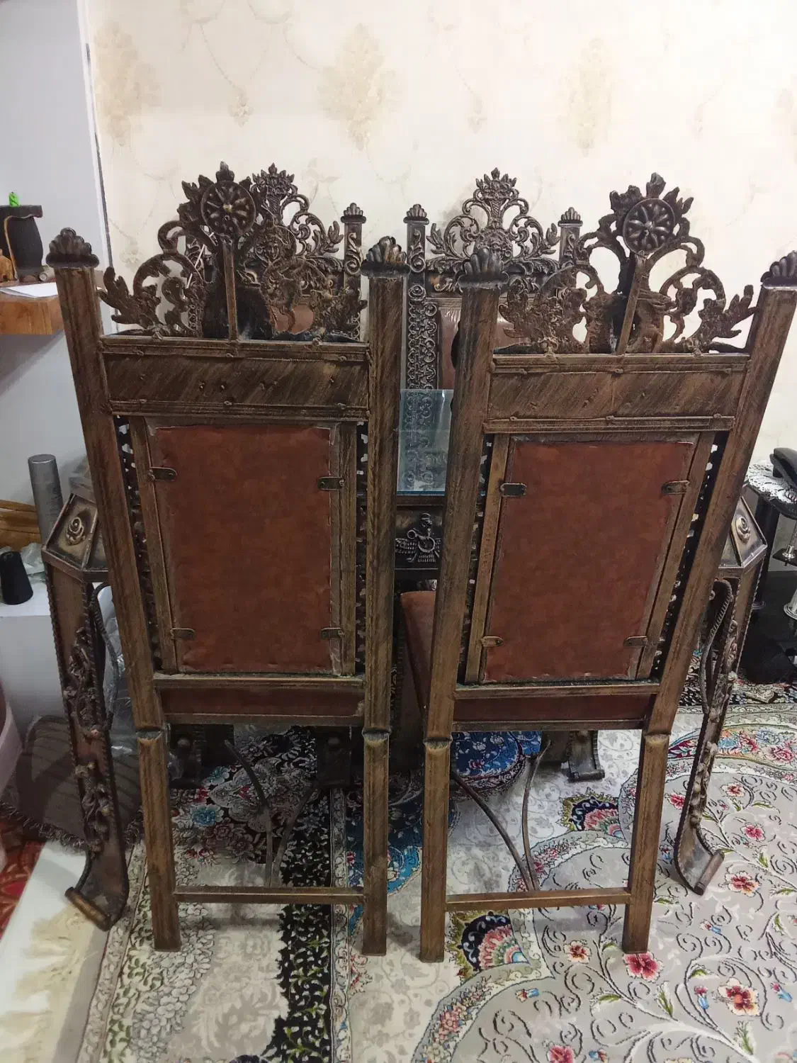 میز نهارخوری فرفورژه|میز و صندلی غذاخوری|تربتحیدریه, دیزقند|دیوار