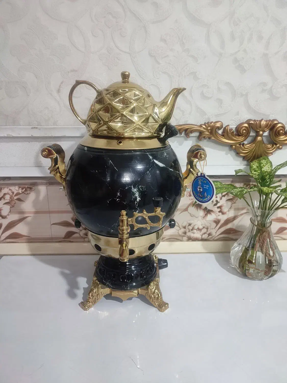 سماور گازی طرح سنگ|سماور، چایساز، قهوهساز|پاکدشت, پاکدشت (مامازند)|دیوار