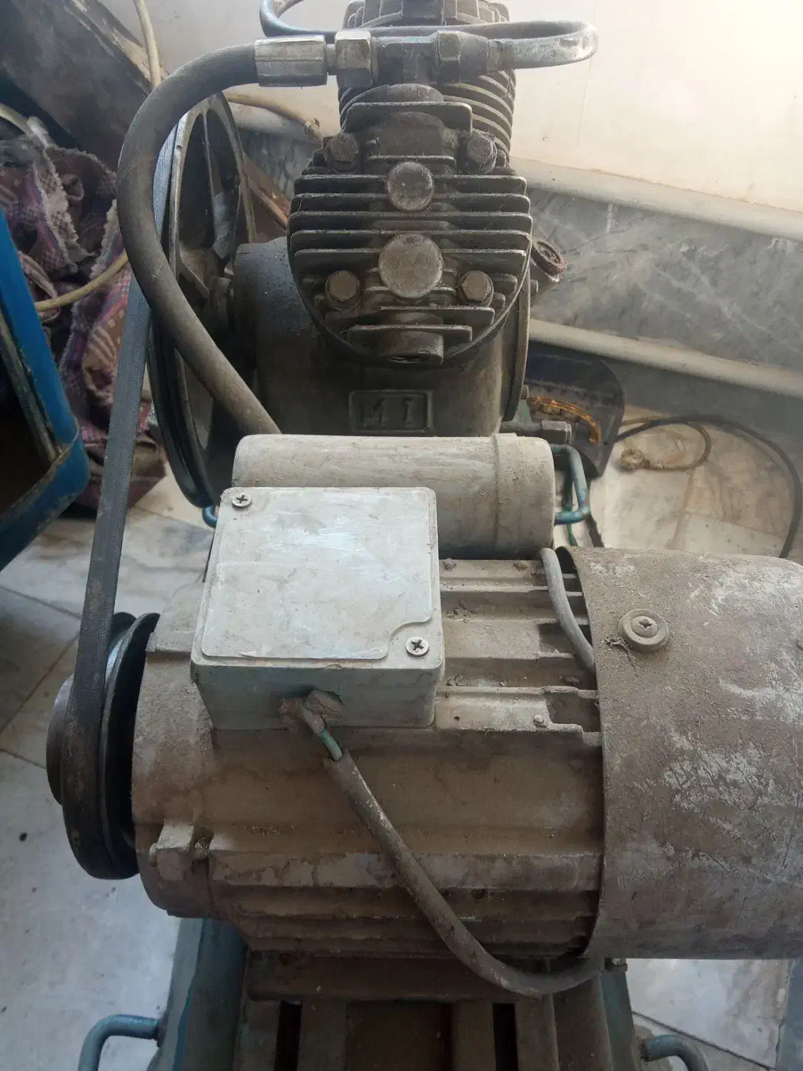 پمپ باد ۸۰ تایی دوسیلندر سالم آماده و....|ابزارآلات|فردوسیه, |دیوار