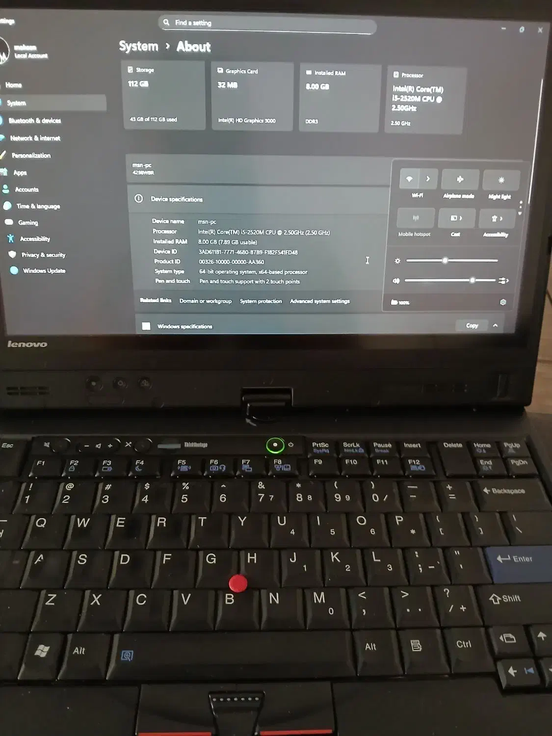 لپتاپ لنوو لمسی|رایانه همراه|پاکدشت, شهرک انقلاب|دیوار