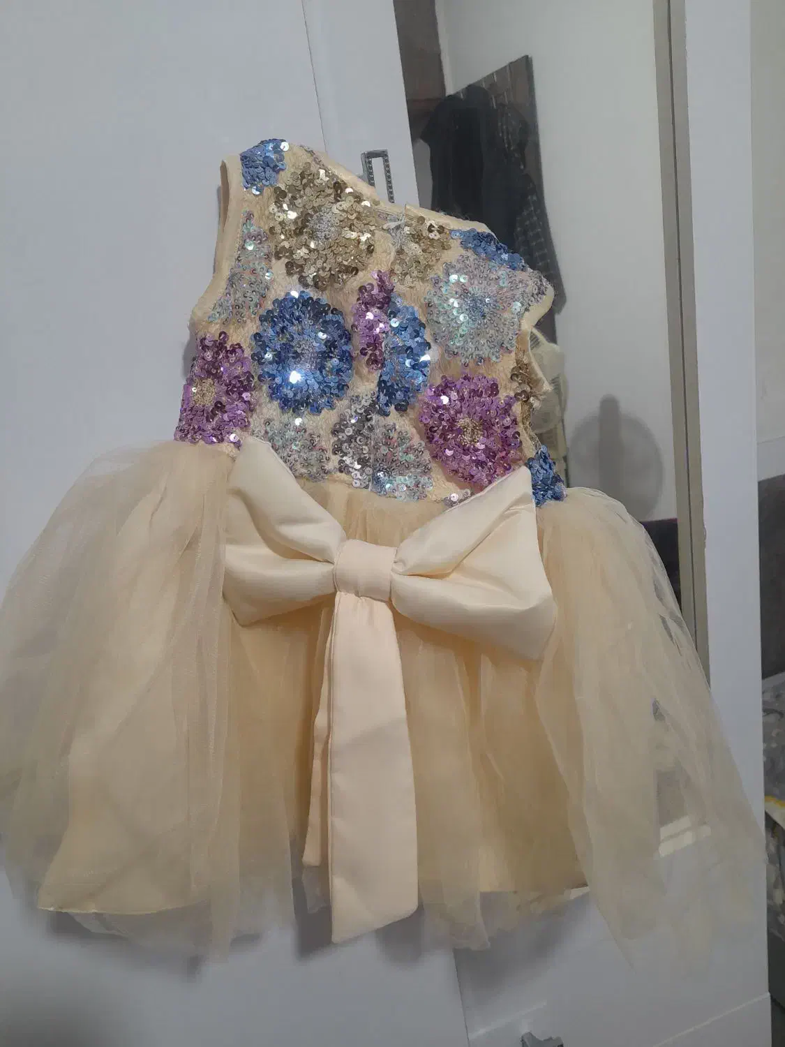 پیراهن مجلسی دخترونه تا ۳ سال سایز میشه|لباس|سرخنکلاته, |دیوار