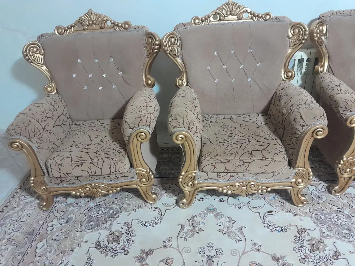 مبل 7نفره همراه با عسلی|مبلمان خانگی و میز عسلی|نهاوند, |دیوار