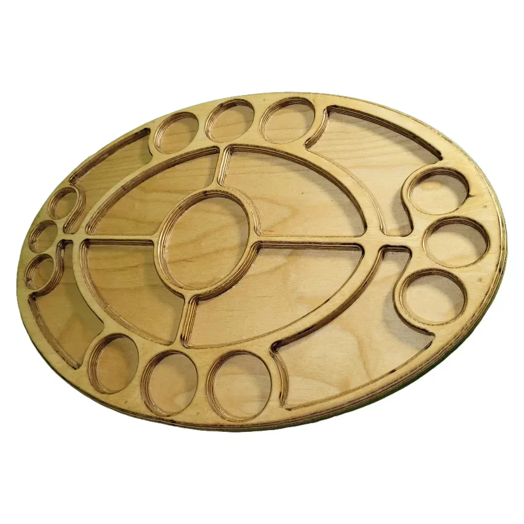 تولید سینی مزه چوبی وآجیل خوری وشیرینی خوری لاکچری|ظروف سرو و پذیرایی|بافق, |دیوار