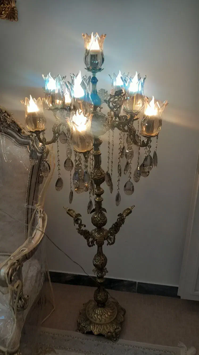 لوستر وآباژوربرنز|لوستر و چراغ آویز|قم, زاویه|دیوار