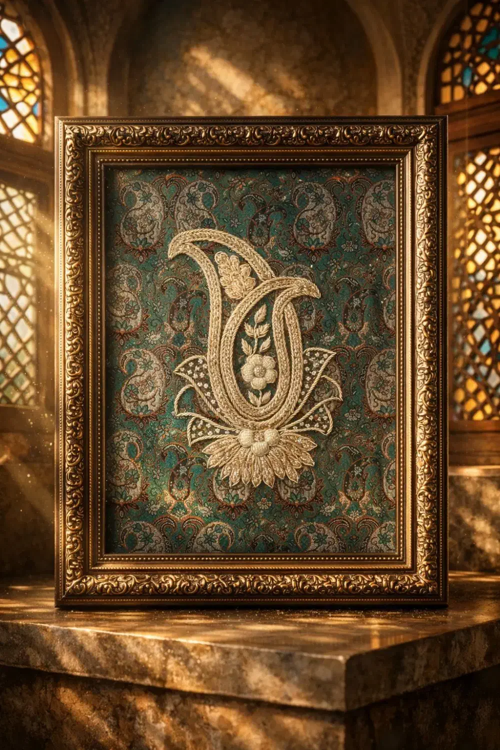 تابلو دستدوز سرمه دوزی جذاب|صنایع دستی و سایر لوازم تزئینی|سبزوار, شهرک جهاد|دیوار