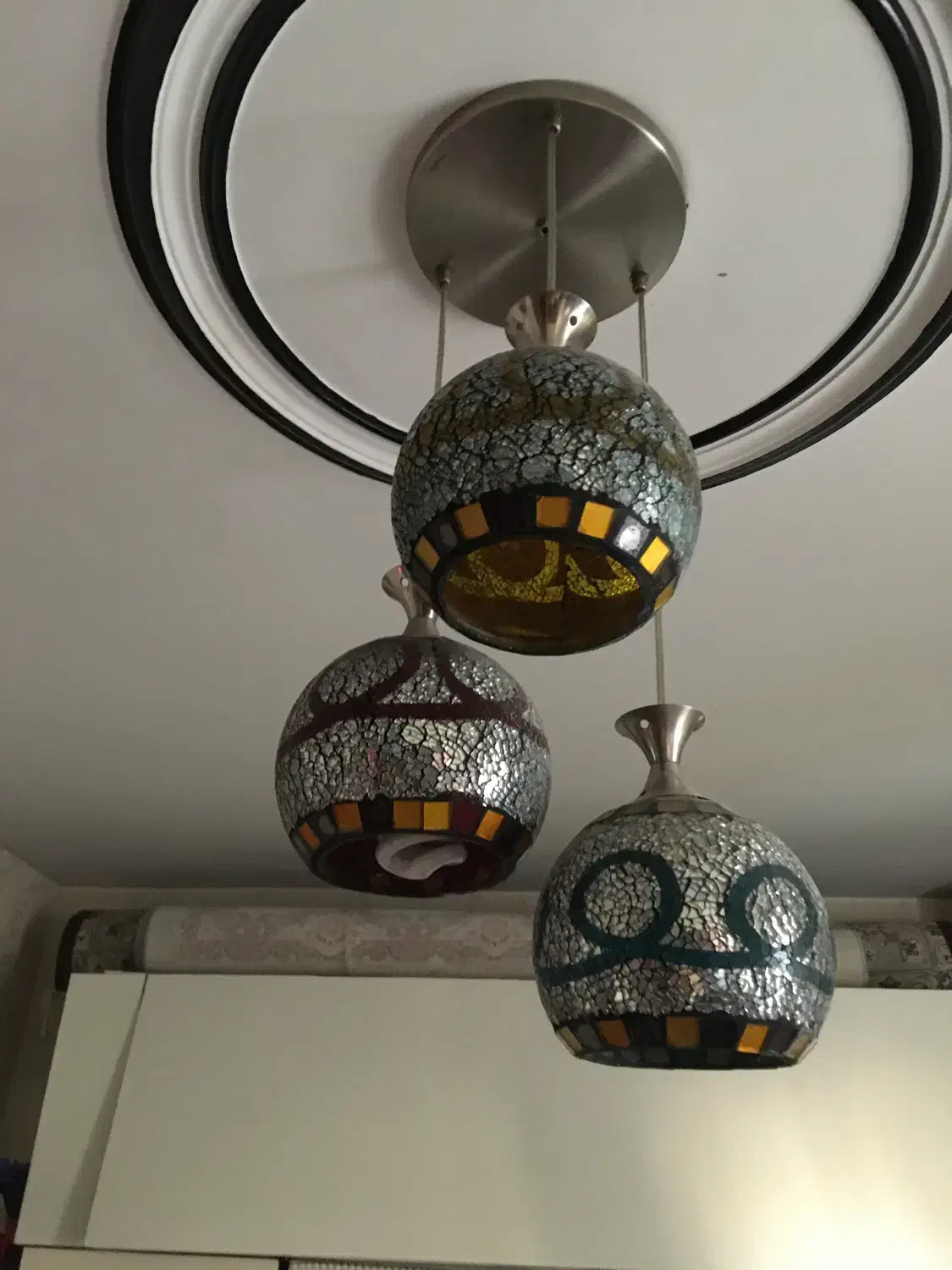 لوستر سه شعله|لوستر و چراغ آویز|تهران, امام زاده عبدالله|دیوار