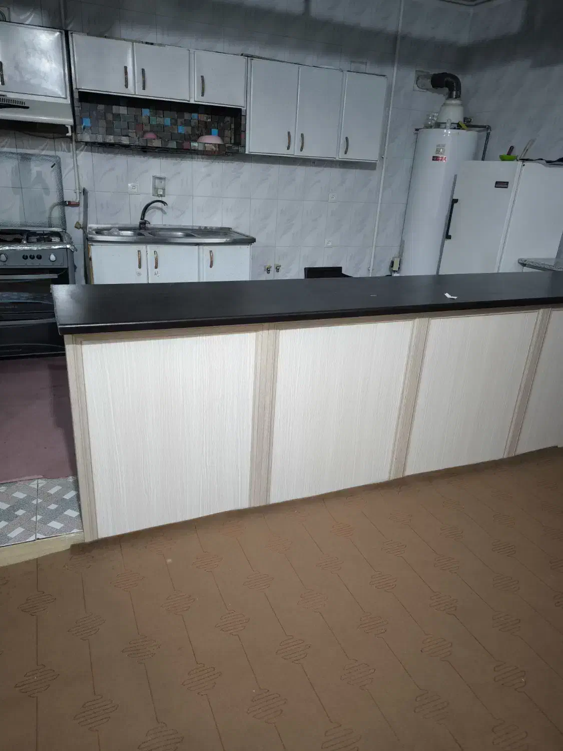 کابینت فلزی همراه هود سینک شیر اهرمی|آبچکان و نظمدهنده ظروف|سنقر, |دیوار