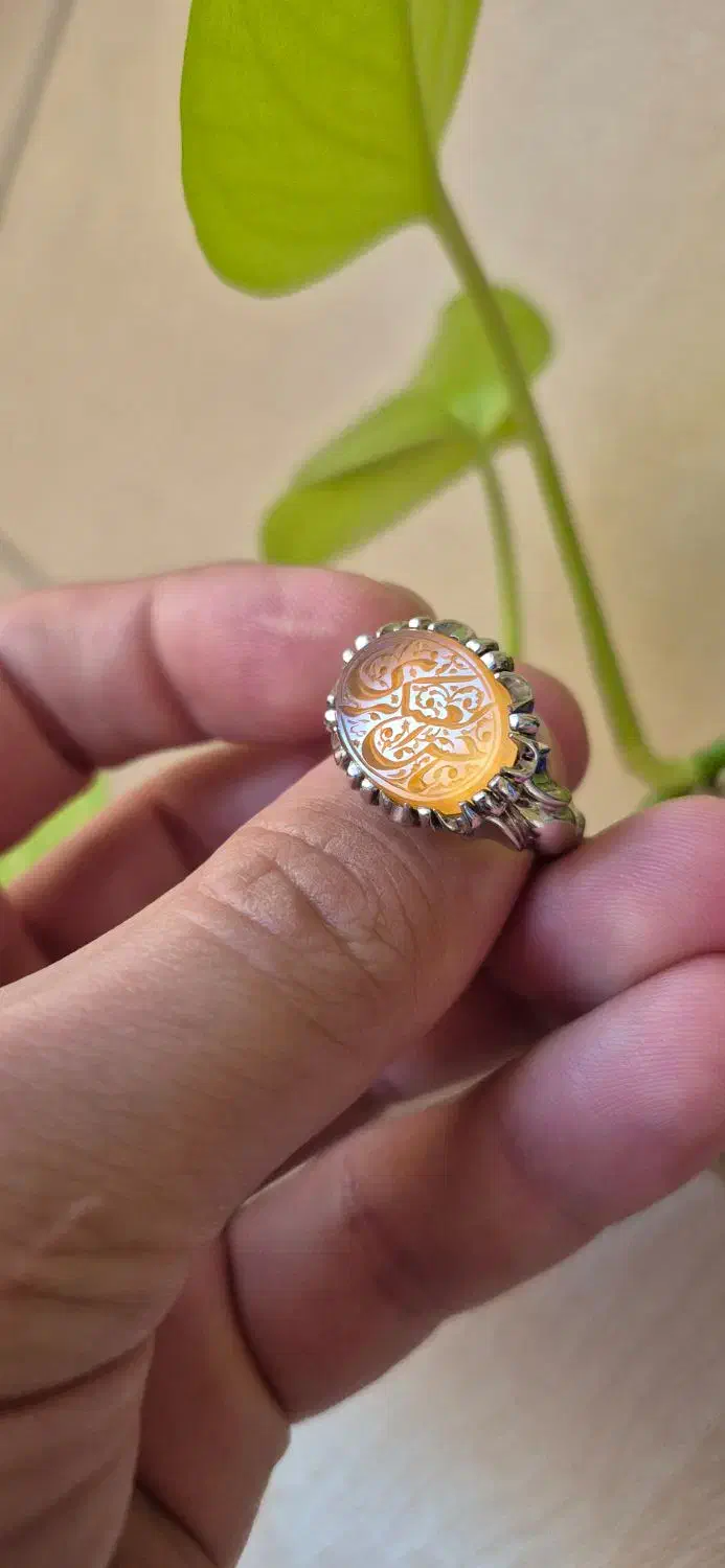 انگشتر عقیق یمن خطی|جواهرات|زنجان, |دیوار