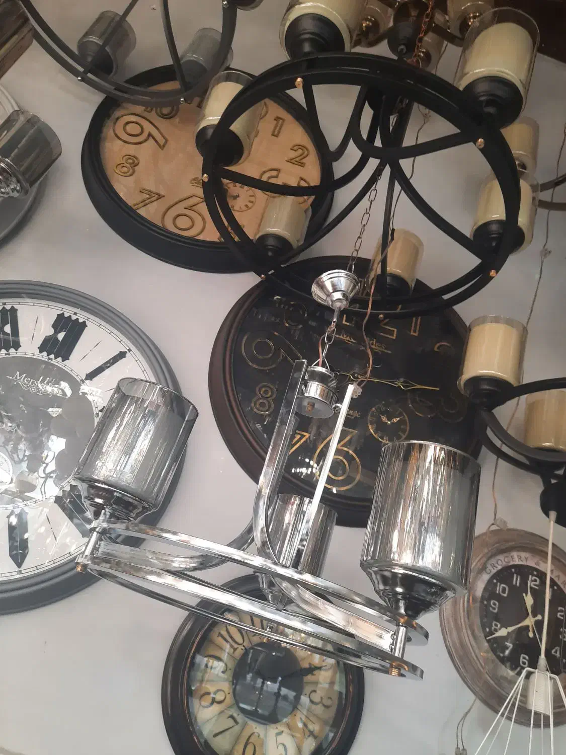 لوستر دورینگ نقره ای|لوستر و چراغ آویز|مشهد, رضاشهر|دیوار