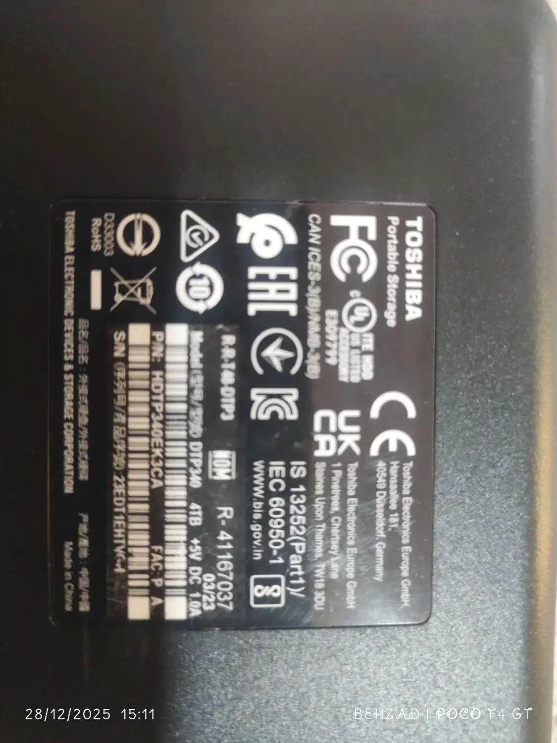 هارد مارک toshiba|قطعات و لوازم جانبی رایانه|بوشهر, |دیوار