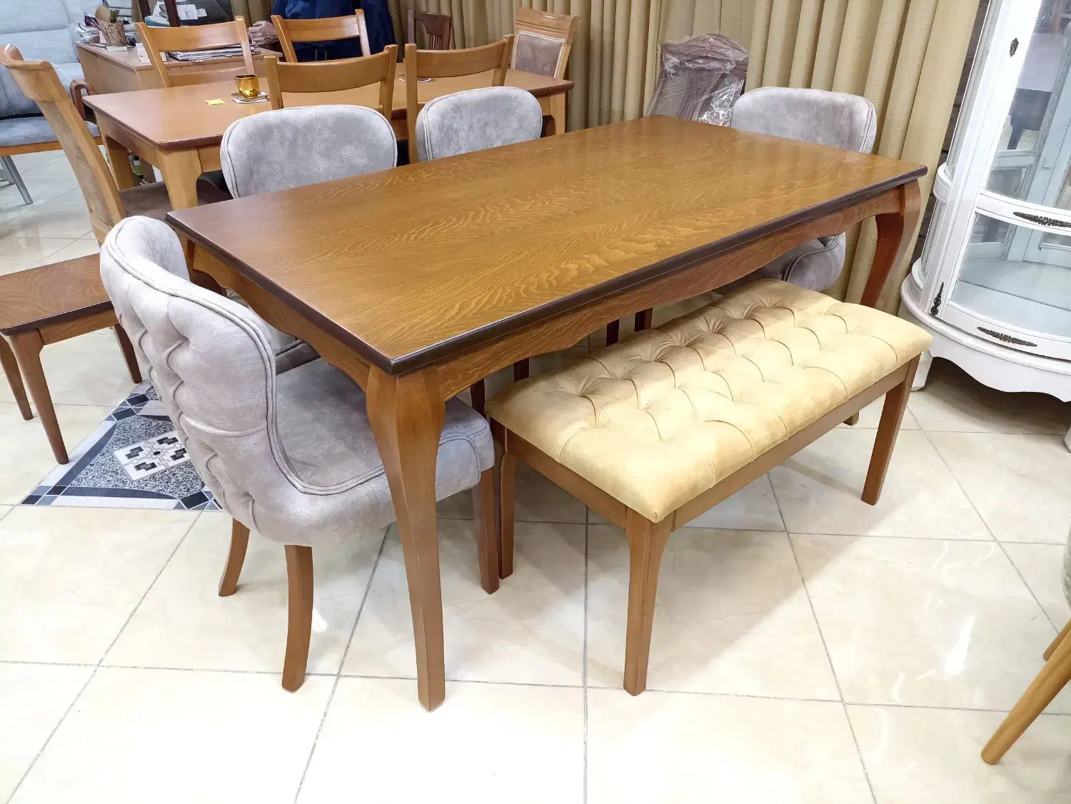 میز ناهارخوری شش نفره چستر|میز و صندلی غذاخوری|قزوین, |دیوار