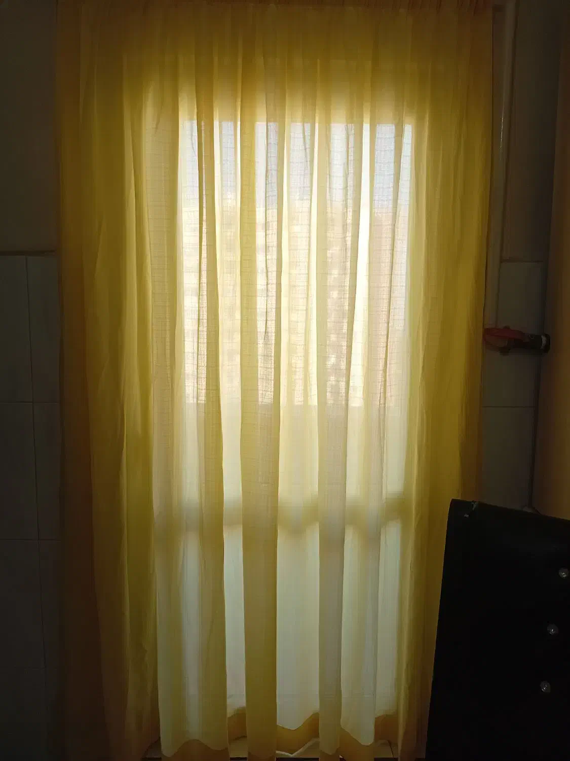 ۲ عدد پرده حریر بلند مناسب اتاق خواب|پرده، رانر، رومیزی|پردیس, فاز ۳|دیوار