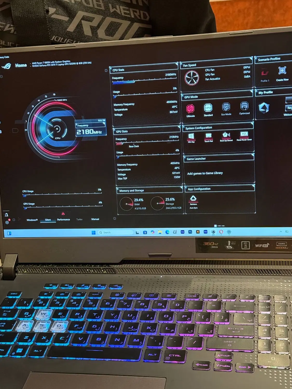لپ تاپ ASUS ROG Strix G17 G713RW گرافیک RTX3070|رایانه همراه|تهران, باغ فیض|دیوار