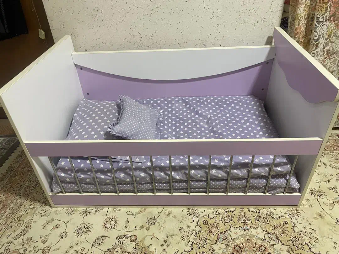 تخت و تشک کودک در حد نو|تخت و سرویس خواب|تالش, هشتپر|دیوار