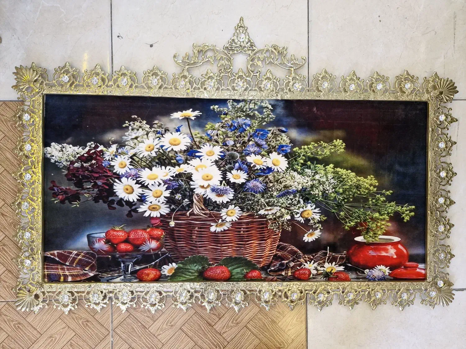 تابلوفرش برنزی طرح گل و گلبرنجی عمده|تابلو فرش|تهران, کیانشهر|دیوار