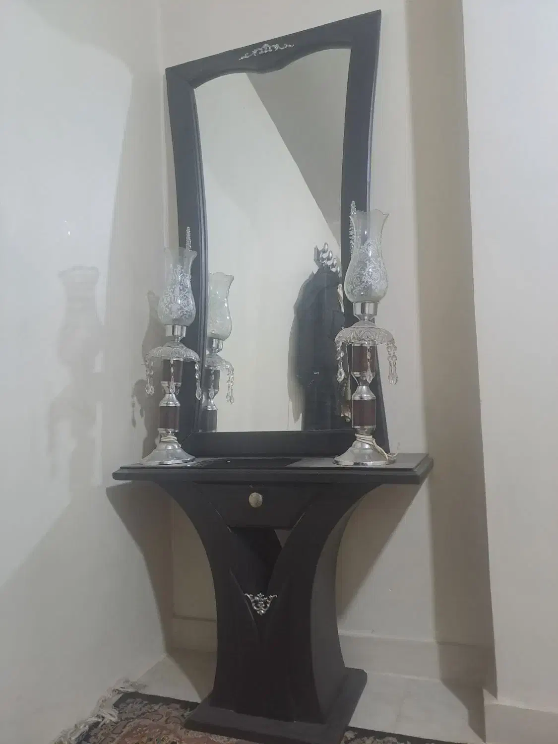 آیینه شمعدان|آینه|ری, تقی آباد|دیوار