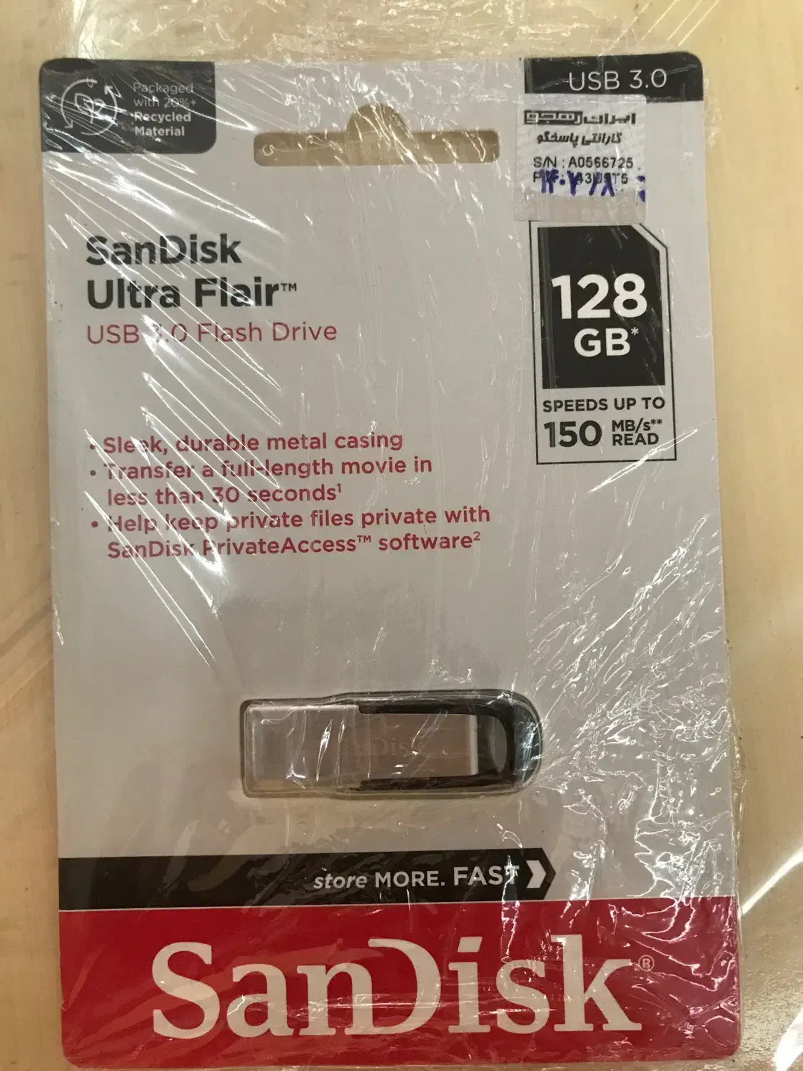 فلش usb3 128gb نو آکبند گارانتی ایران رهجو ۳۶ ماهه|قطعات و لوازم جانبی رایانه|تهران, نارمک جنوبی|دیوار