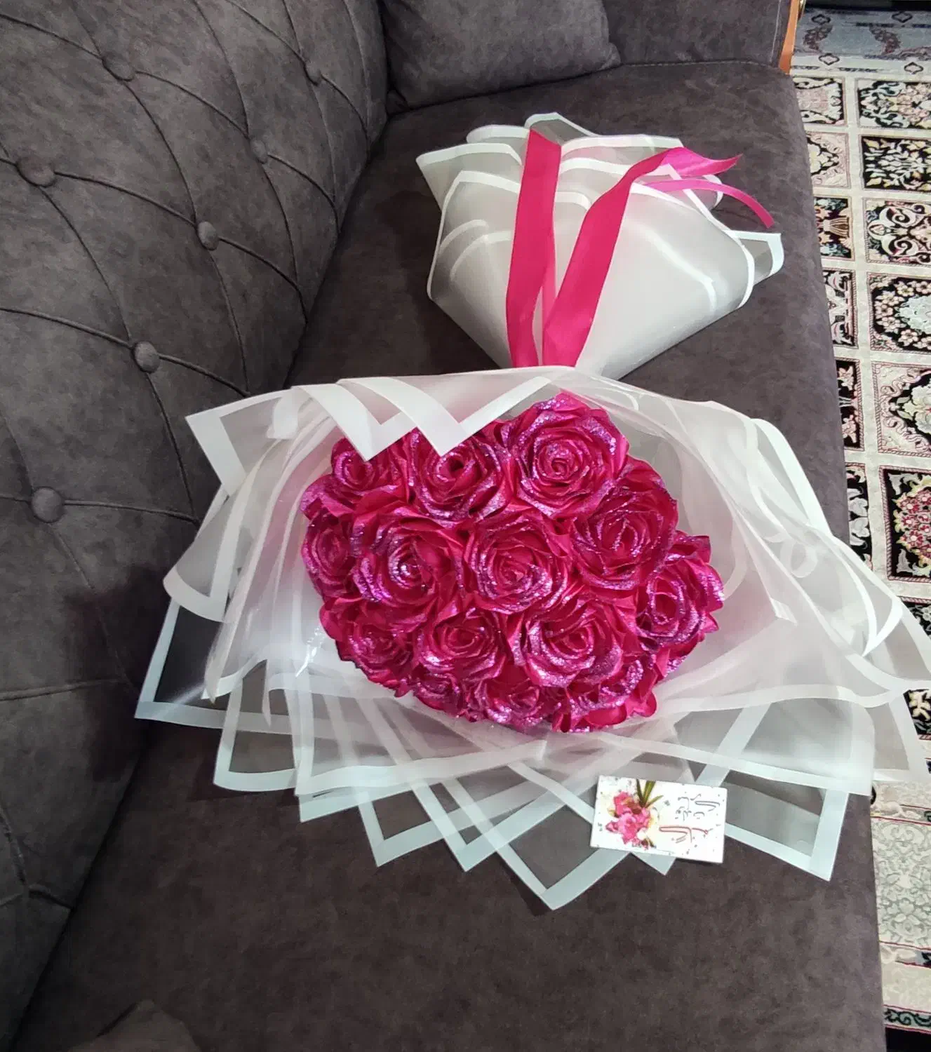 دسته گل ربانی.باکس پول. پول آرایی|گل مصنوعی|قدس, شهرقدس|دیوار