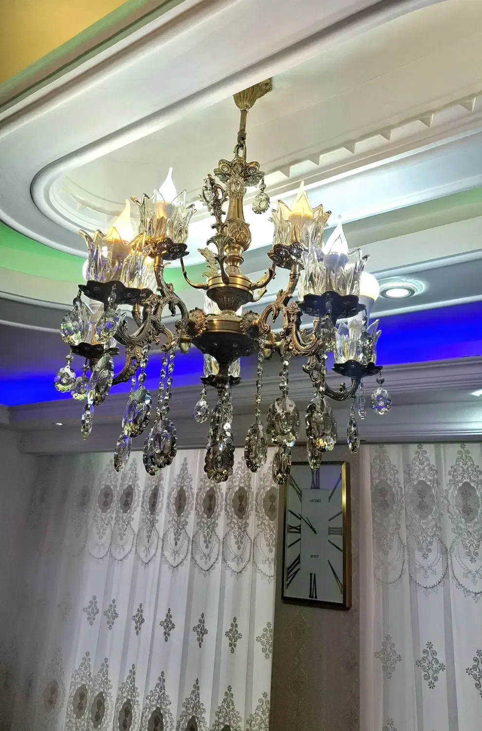 لوستر برنز اصل|لوستر و چراغ آویز|بناب, |دیوار