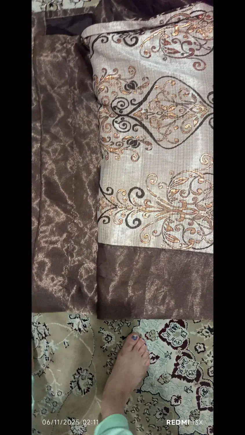 کنار پرده ۲ طرفه ۲ طرح با یالون فروشی|پرده، رانر، رومیزی|پاکدشت, شهرک امام رضا|دیوار