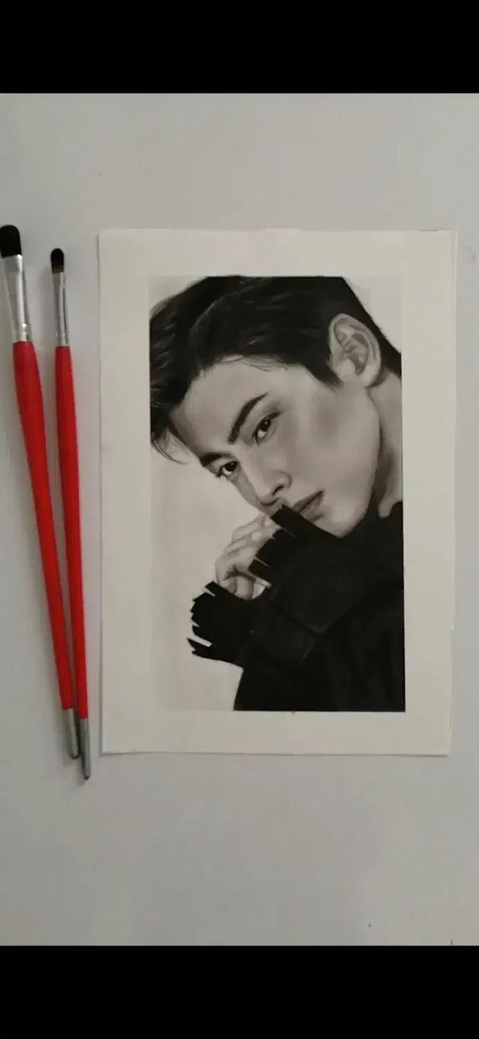 نقاشی چهره در حد حرفه ای|تابلو، نقاشی، عکس|اسفراین, |دیوار