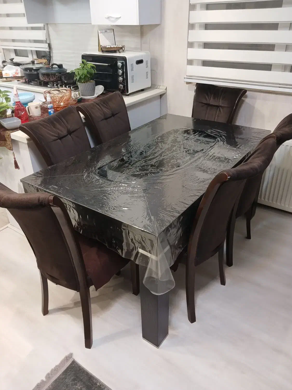 میز غذاخوری شش نفره|میز و صندلی غذاخوری|اراک, |دیوار