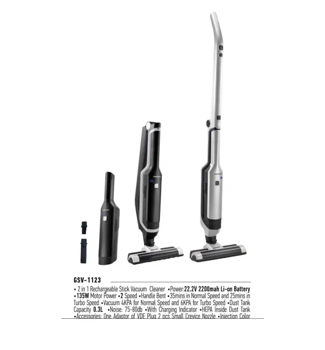 جارو شارژی مدل 1123 گوسونیک|جاروبرقی، جارو شارژی، بخارشو|سنقر, |دیوار