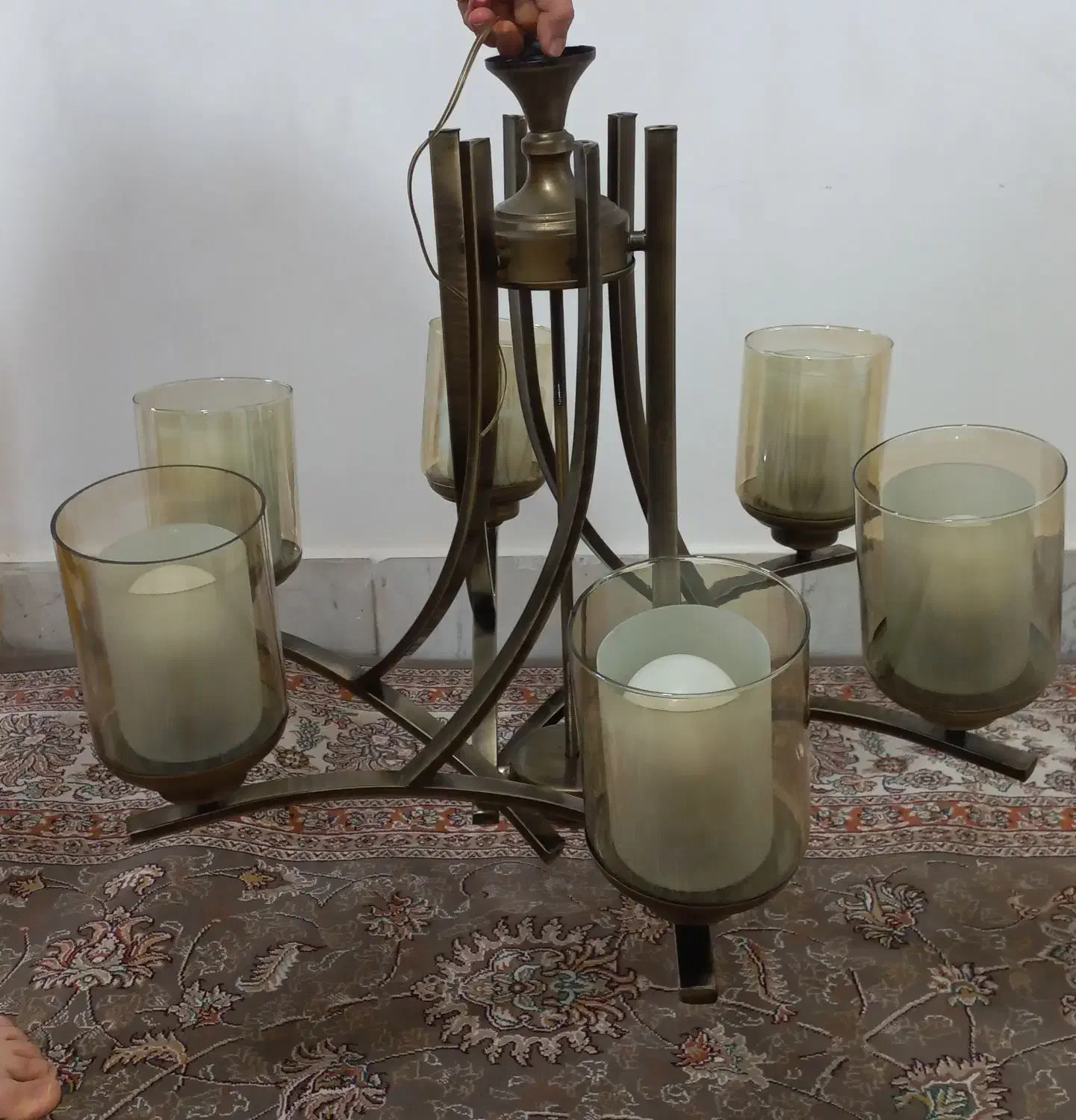 لوستر ۶ شاخه|لوستر و چراغ آویز|ورامین, ورامین|دیوار