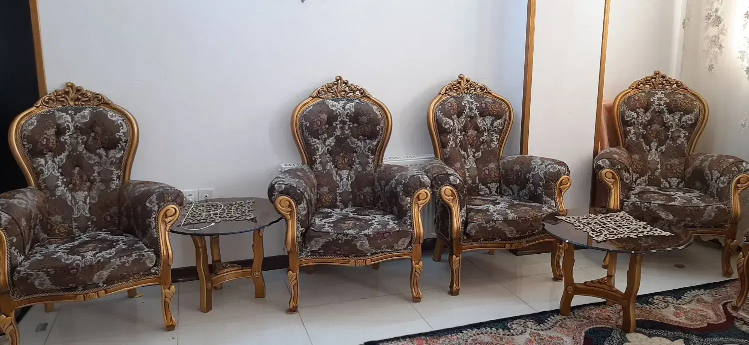 مبل ۹نفره استیل|مبلمان خانگی و میز عسلی|قم, باجک دو|دیوار