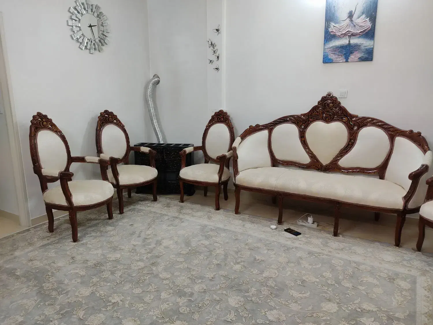 مبل استیل مدل فرحی سالم 9 نفره|مبلمان خانگی و میز عسلی|تهران, مسعودیه|دیوار