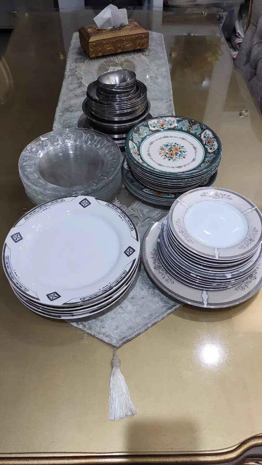 پلوخوری چینی وسرویس استیل وملامین|ظروف سرو و پذیرایی|قرچک, میرزائی جنوبی|دیوار