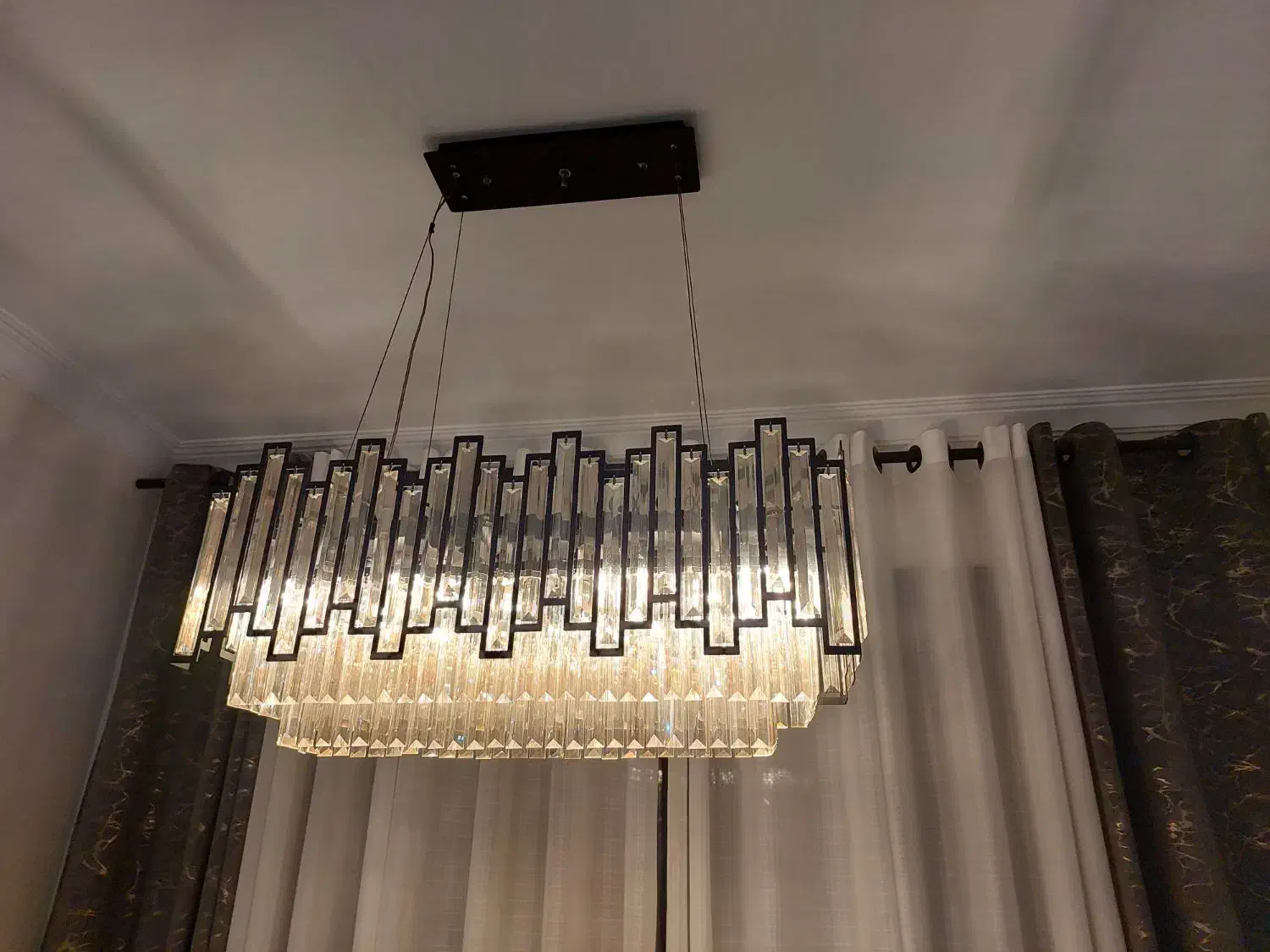 لوستر شامپاینی و شیشه دودی خارجی|لوستر و چراغ آویز|تهران, زعفرانیه|دیوار