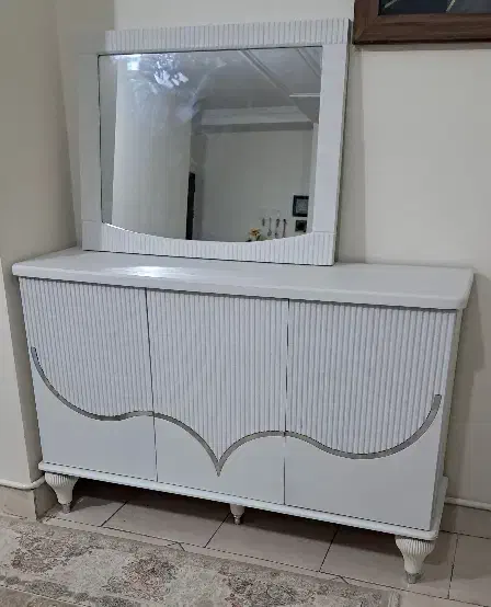 آیینه کنسول سفیدرنگ|آینه|فردوسیه, |دیوار