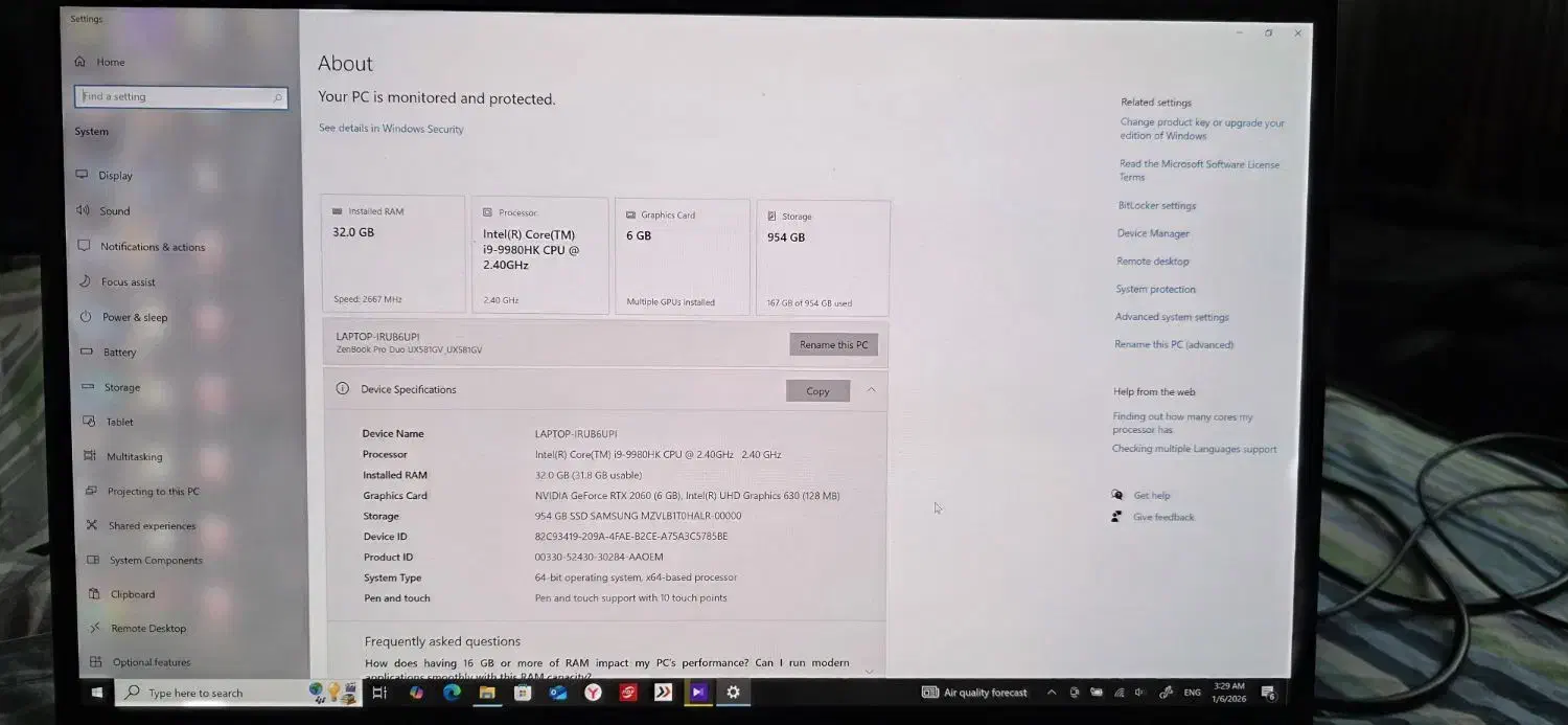 Asus zenbook|رایانه همراه|اصفهان, چرخاب|دیوار