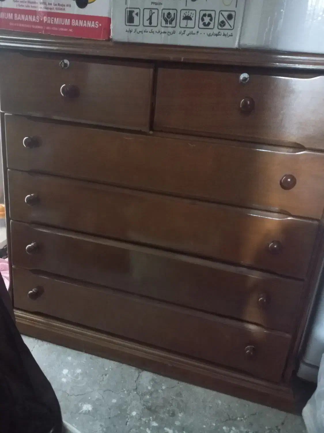 فروش فوری دراور چوبی ۵۵۰ تومن|جاکفشی، کمد، دراور|فردیس, شهرک شهید حسینی|دیوار