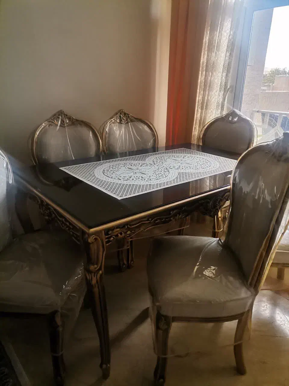 مبل پذیرایی استیل بامیز غذا خوری ۶نفره|میز و صندلی غذاخوری|تهران, امام زاده عبدالله|دیوار