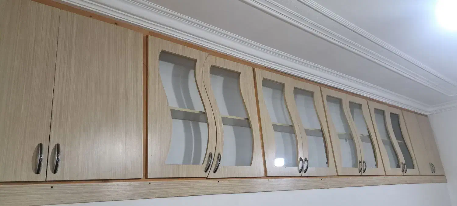 درب ویترین ام دی اف با چارچوب چوبی|جاکفشی، کمد، دراور|علی‌آباد کتول, |دیوار