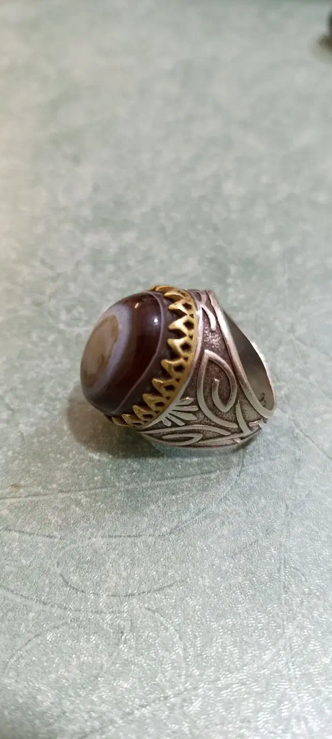 انگشتر نقره عقیق  سلیمانی چشم|کلکسیون اشیاء عتیقه|رامهرمز, |دیوار