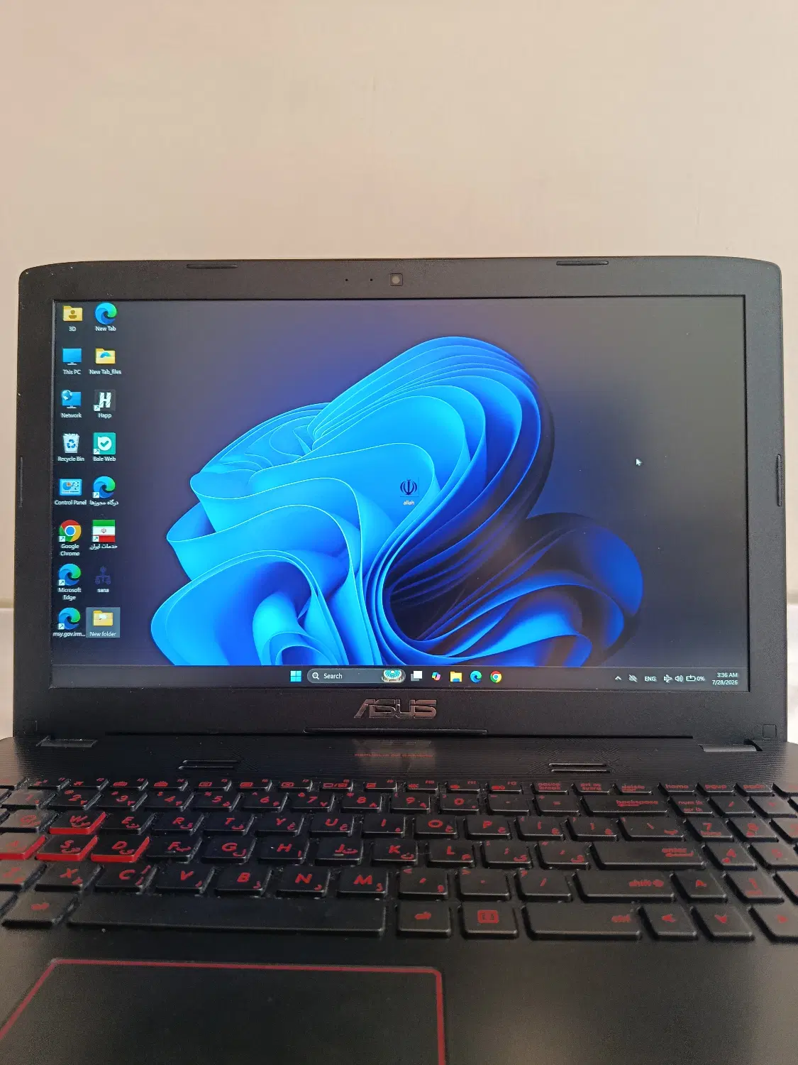لپتاپAsus GL552VWفوق العاده سالم قیمت توافقی|رایانه همراه|تهران, آشتیانی|دیوار