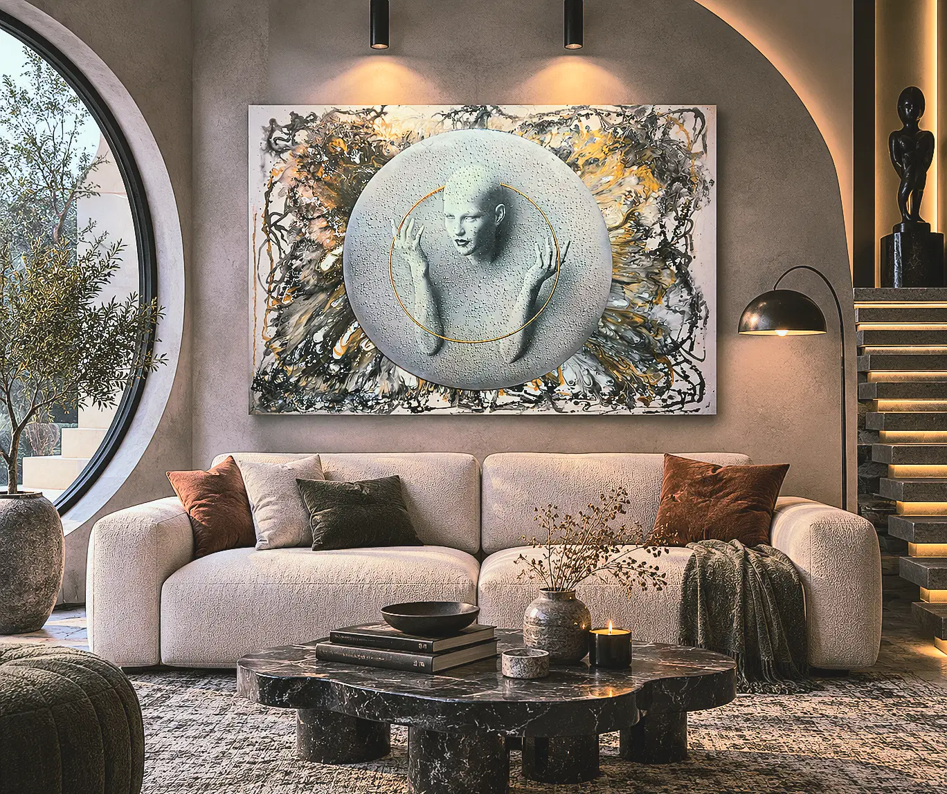 تابلو آماده تحویل نقاشی برجسته چاپ مدرن دکوراتیو|تابلو، نقاشی، عکس|تهران, جنتآباد شمالی|دیوار