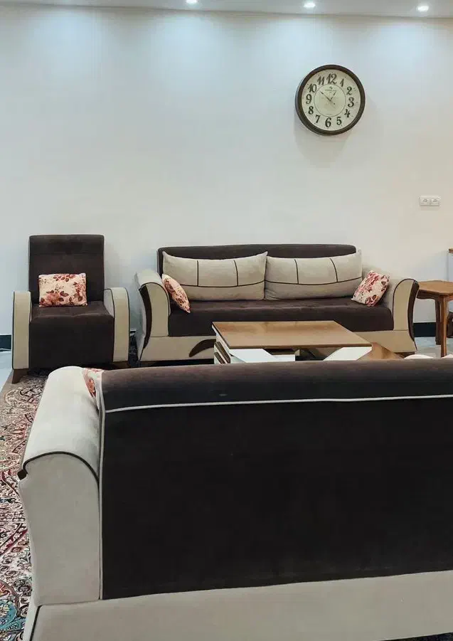 مبلمان هفت نفره همراه با جلو مبلی و عسلی|مبلمان خانگی و میز عسلی|ایذه, |دیوار