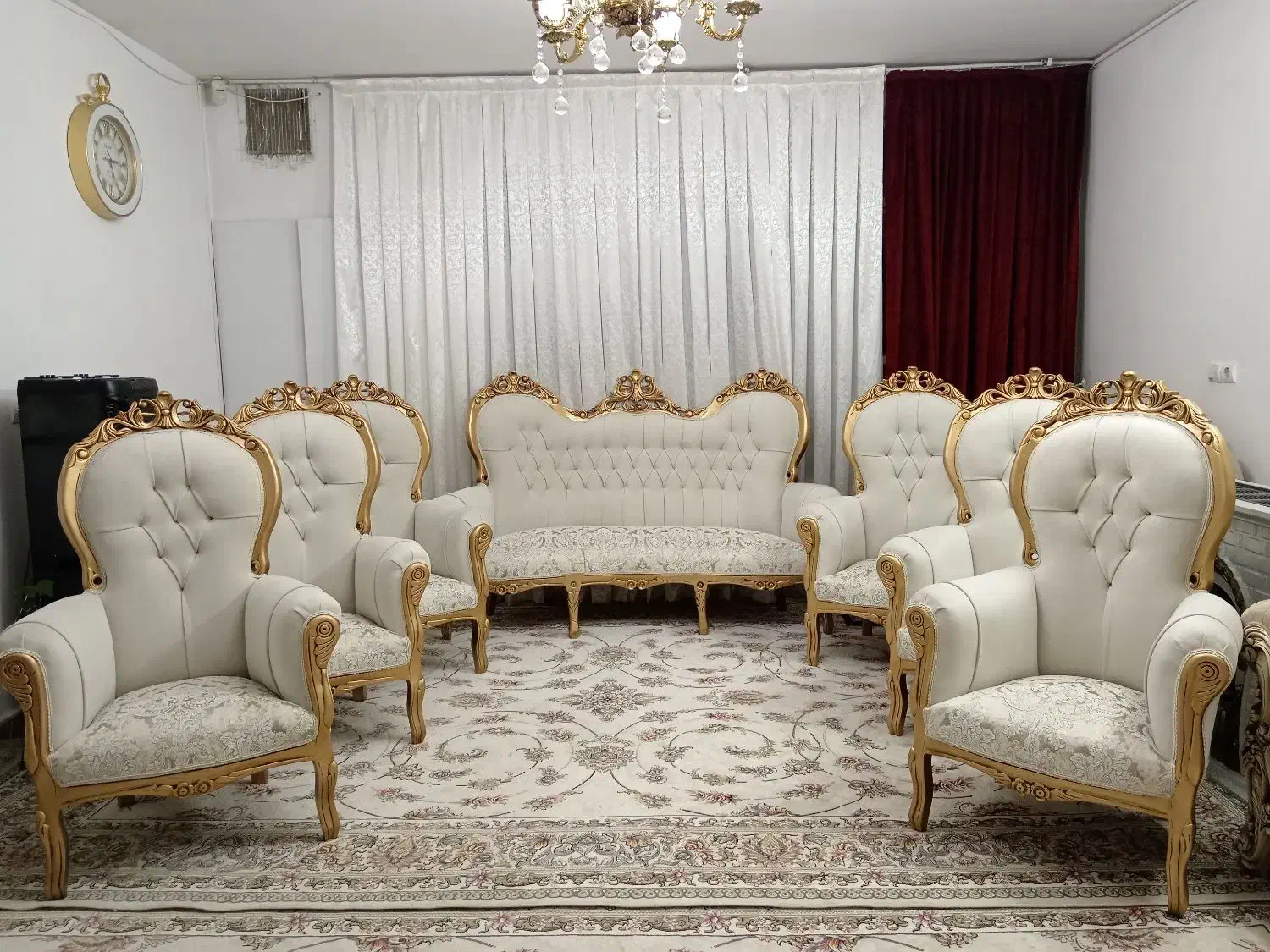 مبلمان سلطنتی9نفره نومناسب جهیزیه|مبلمان خانگی و میز عسلی|مشهد, ثامن|دیوار