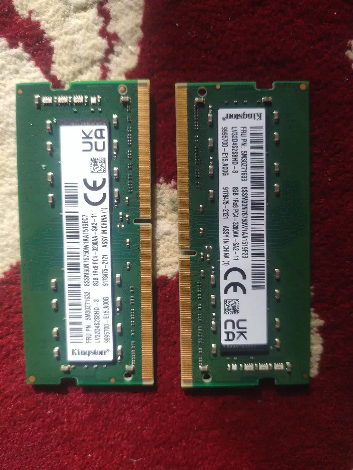 دو عدد رم لپتاپ ۸ گیگ ddr4|قطعات و لوازم جانبی رایانه|تهران, مخصوص|دیوار