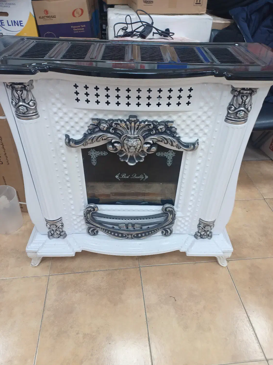 بخاری گازی طرح شومینه|بخاری، هیتر، شومینه|هشتگرد, هشتگرد قدیم|دیوار