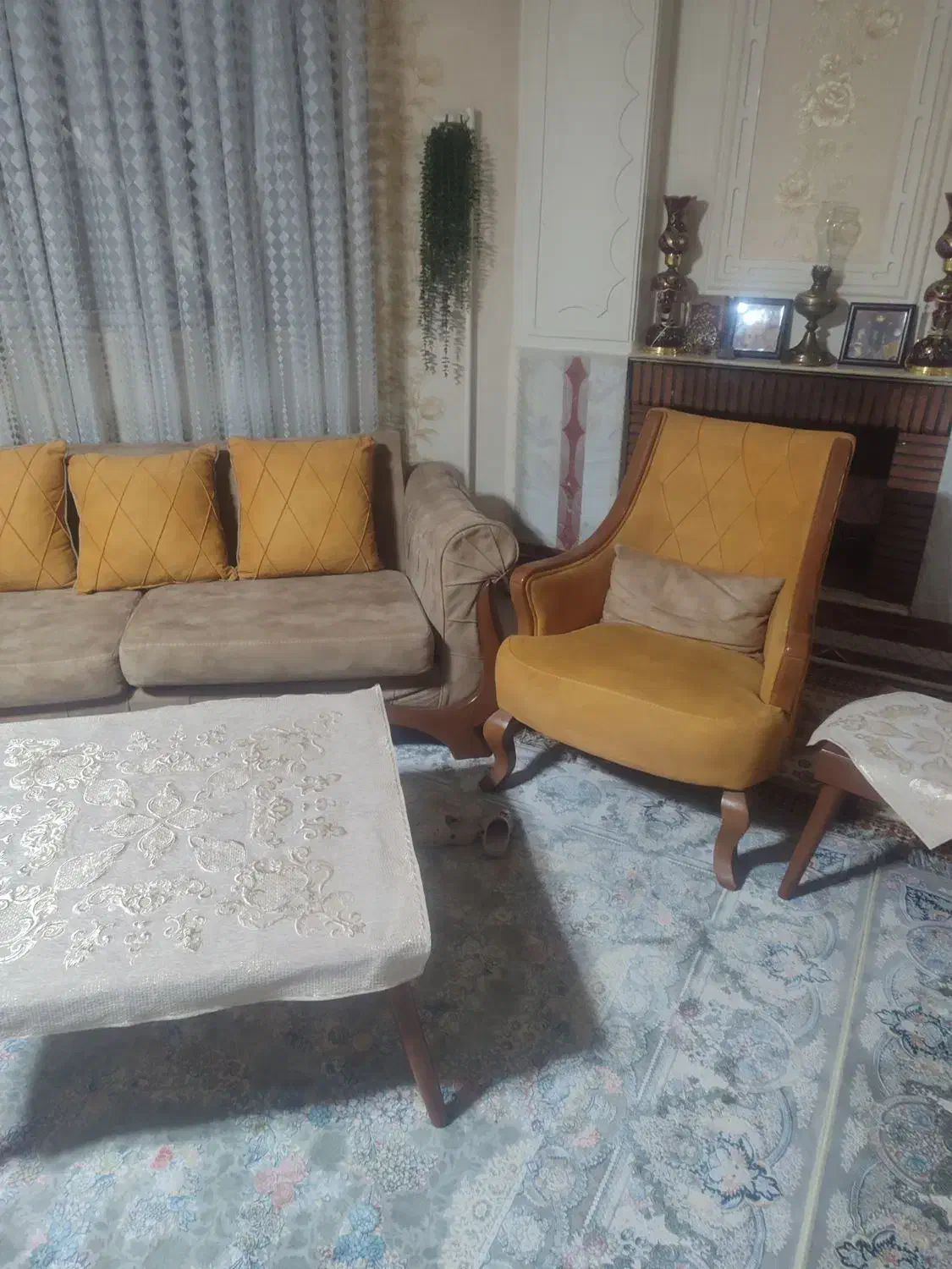 مبلمان هفت نفره|مبلمان خانگی و میز عسلی|رباطکریم, رباطکریم|دیوار