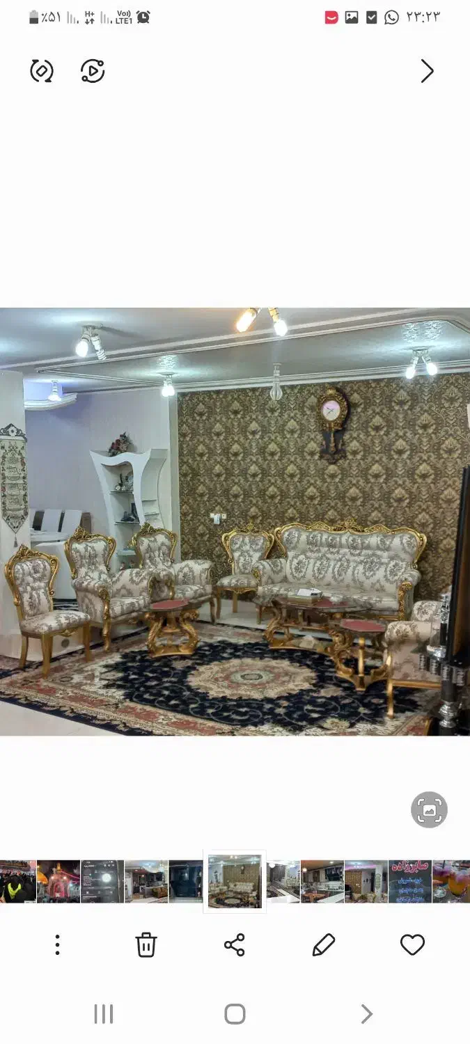 مبل سلطنتی ۹ نفره|مبلمان خانگی و میز عسلی|دزفول, |دیوار